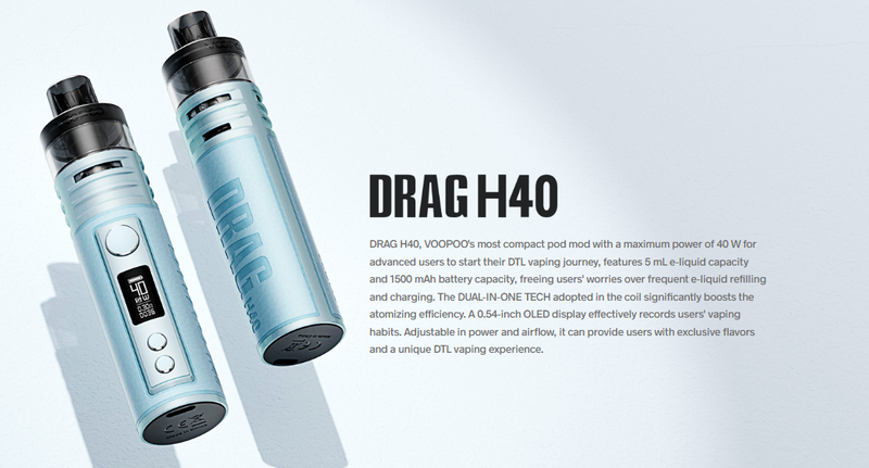 Drag H40 Pod Kit by VooPoo - Kits Voopoo