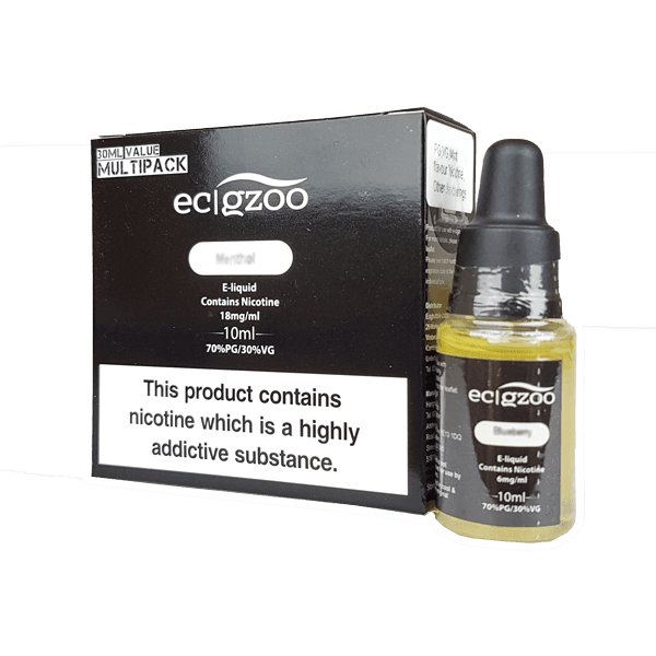 EcigZoo :Menthol E-liquid, 6mg / 30ml MultiPack, 