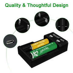 Exploded view of vapcell q2s charger at ecigzoo